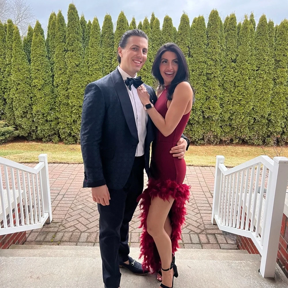 XS Burgundy Maxi Dress - Picture 2 of 5